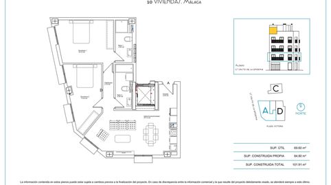 Foto 2 de Apartament en venda a La Merced, Málaga Capital