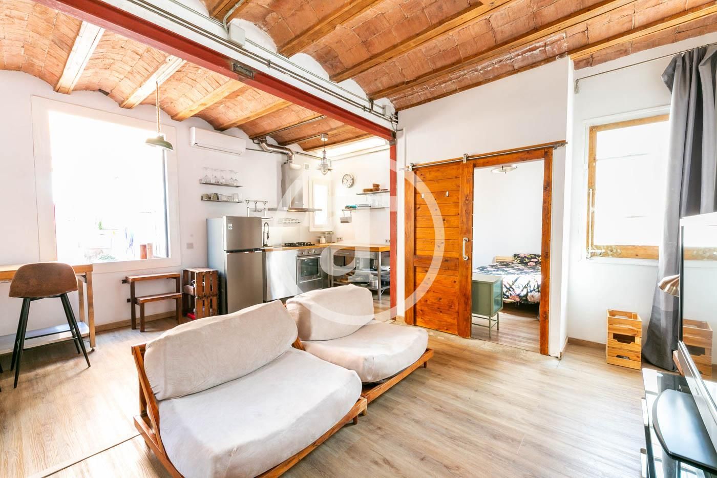 Living room of Flat to rent in  Barcelona Capital  with Furnished, Oven and Washing machine