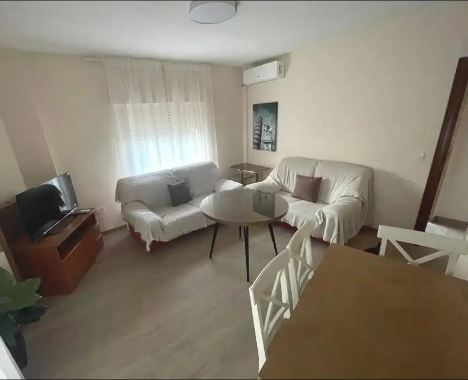 Living room of Flat for share in Granada  with Air Conditioner, Furnished and Balcony