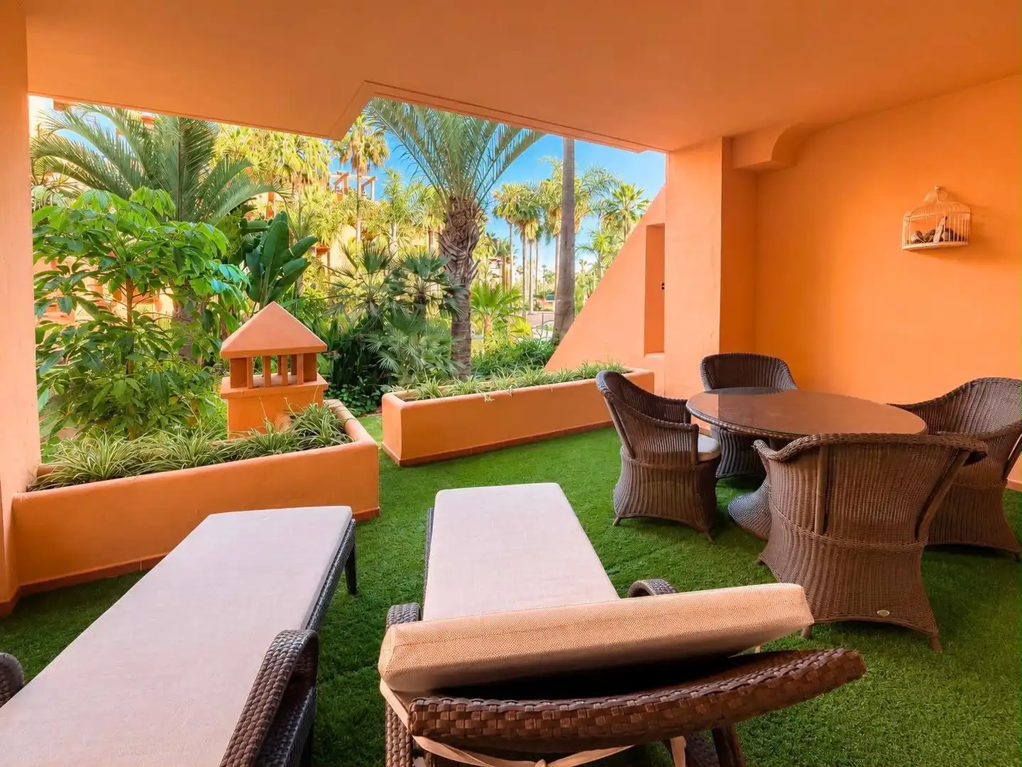 Terrace of Ground floor for rent in Marbella  with Air Conditioner, Terrace and Swimming Pool