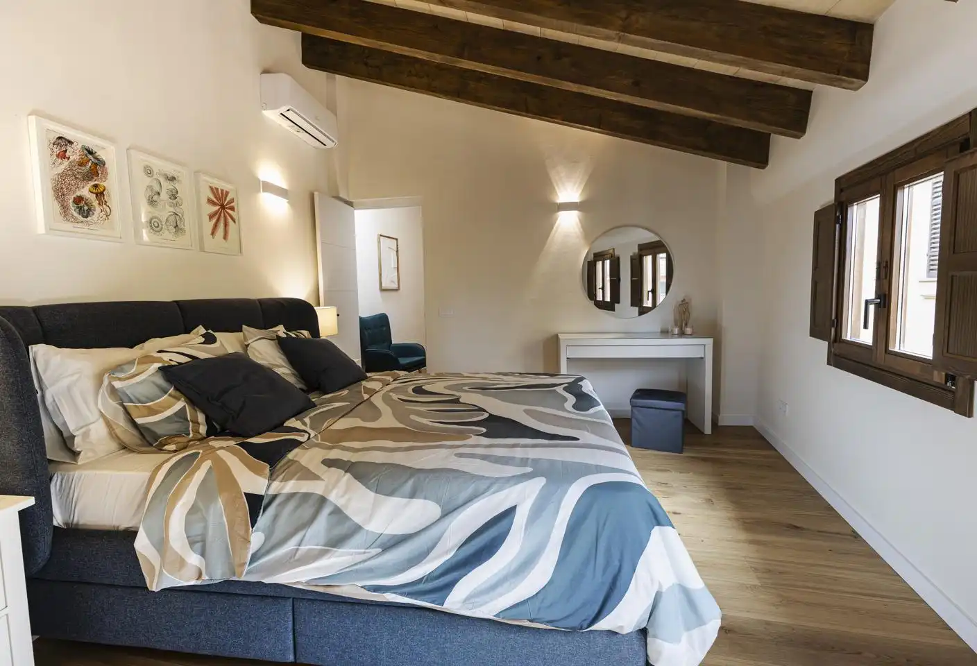 Schlafzimmer von Maisonette zum Verkauf in  Palma de Mallorca mit Klimaanlage, Terrasse und Möbliert