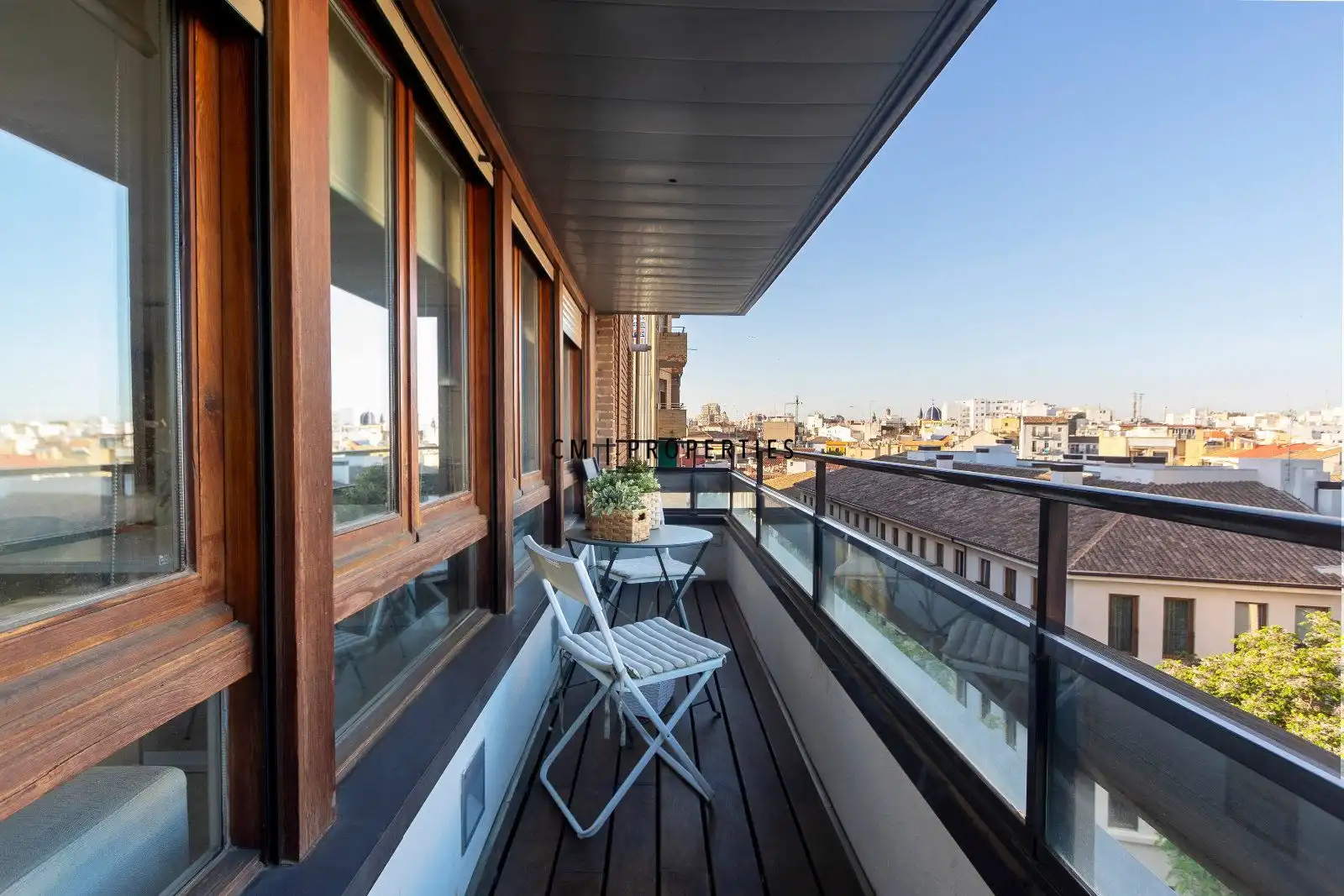 Terrasse von Dachboden zur Miete in Valencia mit Klimaanlage, Heizung und Parkett
