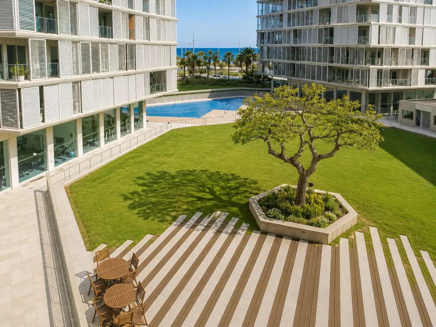 Terraza de Piso de alquiler en Barcelona con Aire acondicionado, Calefacción y Parquet