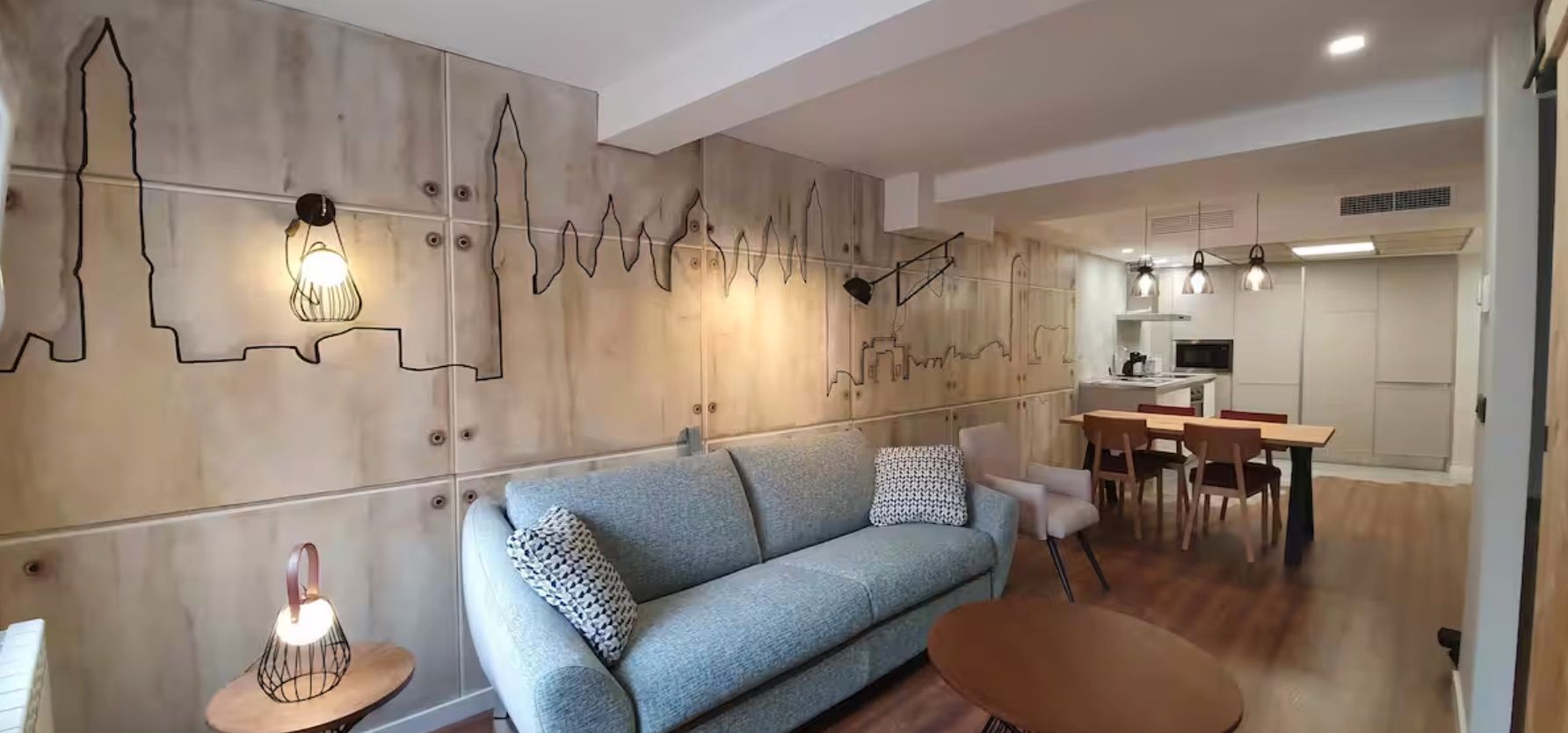 Living room of Apartment to rent in  Zaragoza Capital  with Air Conditioner, Heating and Parquet flooring