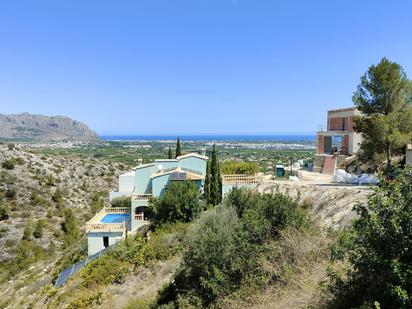 Vista exterior de Casa o xalet en venda en Pedreguer amb Aire condicionat, Terrassa i Piscina