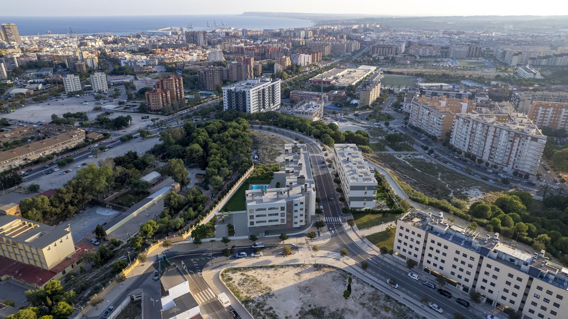 Vista exterior de Apartamento en venta en Alicante / Alacant con Piscina comunitaria