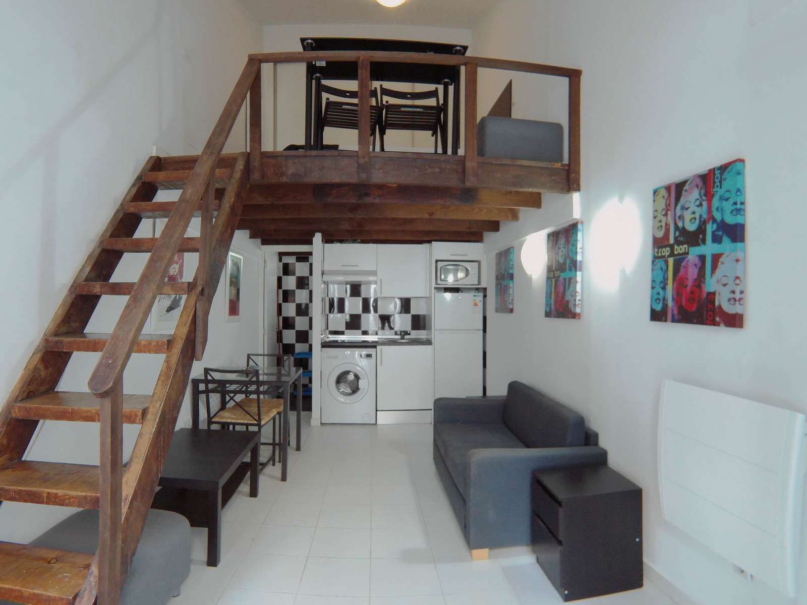 Sala d'estar de Estudi per a compartir en  Madrid Capital amb Aire condicionat, Calefacció i Terrassa
