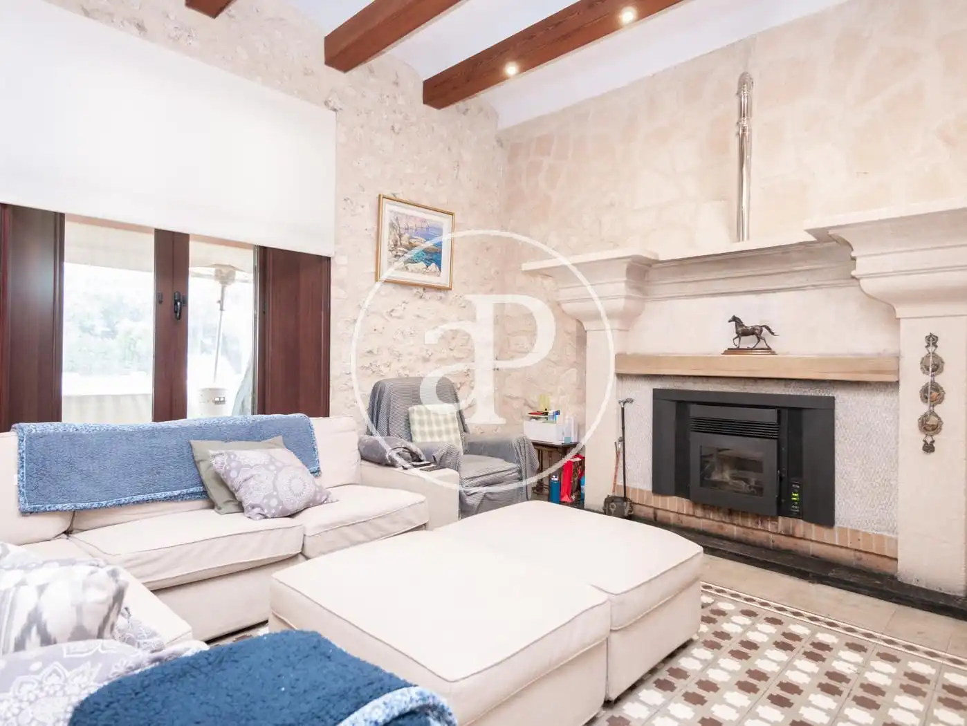 Living room of Houses for sale in Lloret de Vistalegre  with Heating, Private garden and Storage room