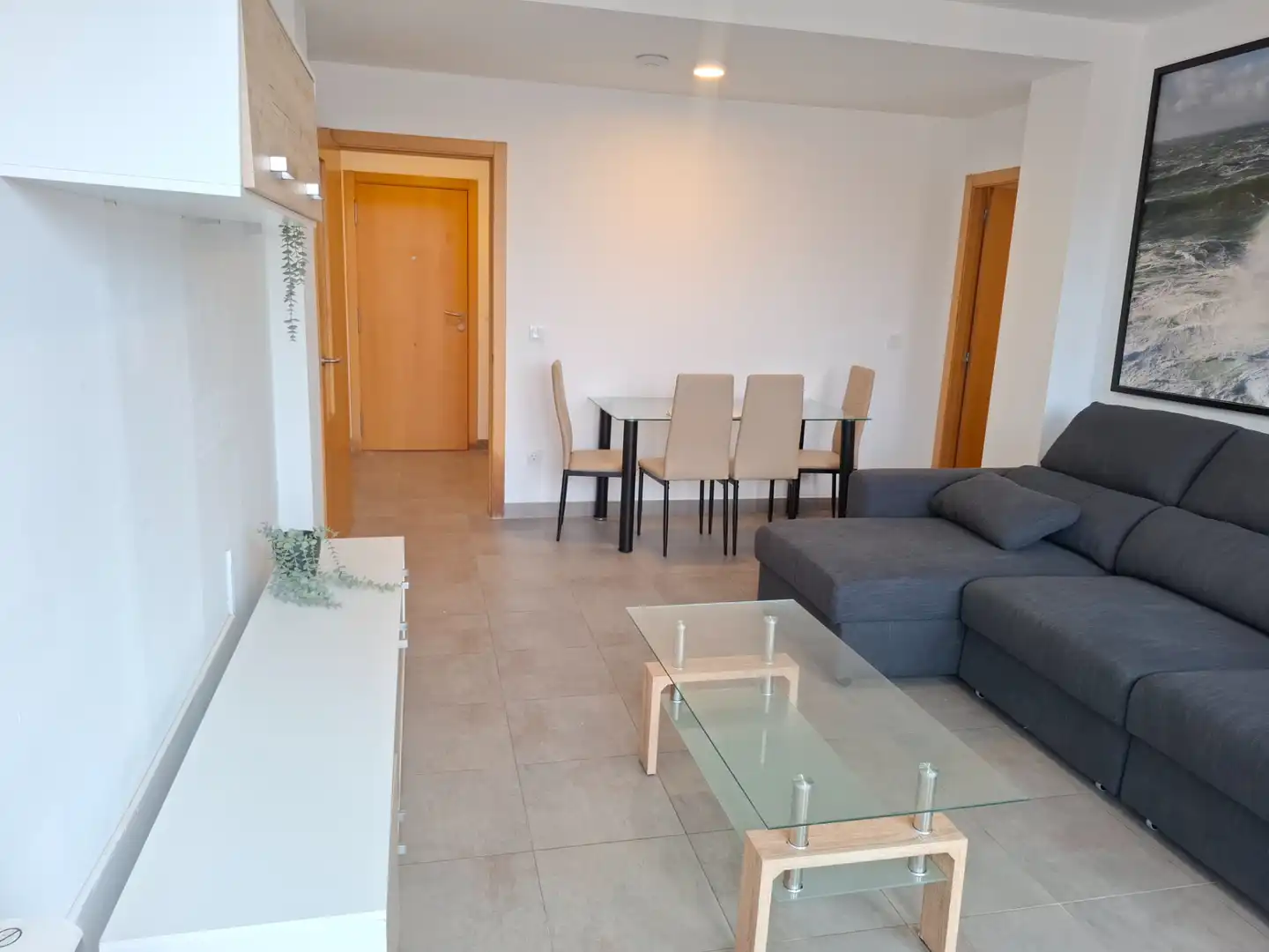 Sala de estar de Piso en venta en Viveiro con Terraza, Amueblado y Piscina comunitaria