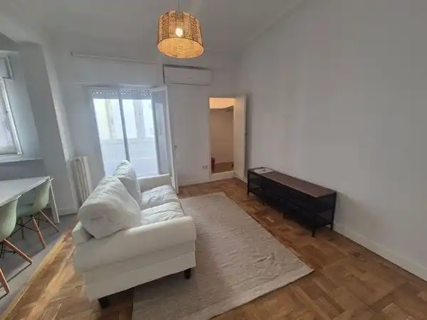 Sala d'estar de Apartament de lloguer en Madrid amb Aire condicionat, Calefacció i Moblat