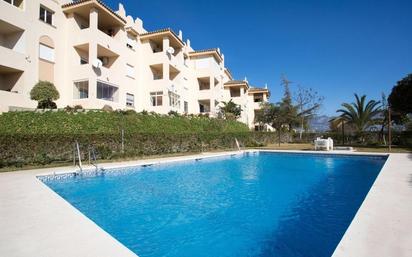 Exterior view of Apartment for sale in Mijas  with Air Conditioner, Private garden and Parquet flooring