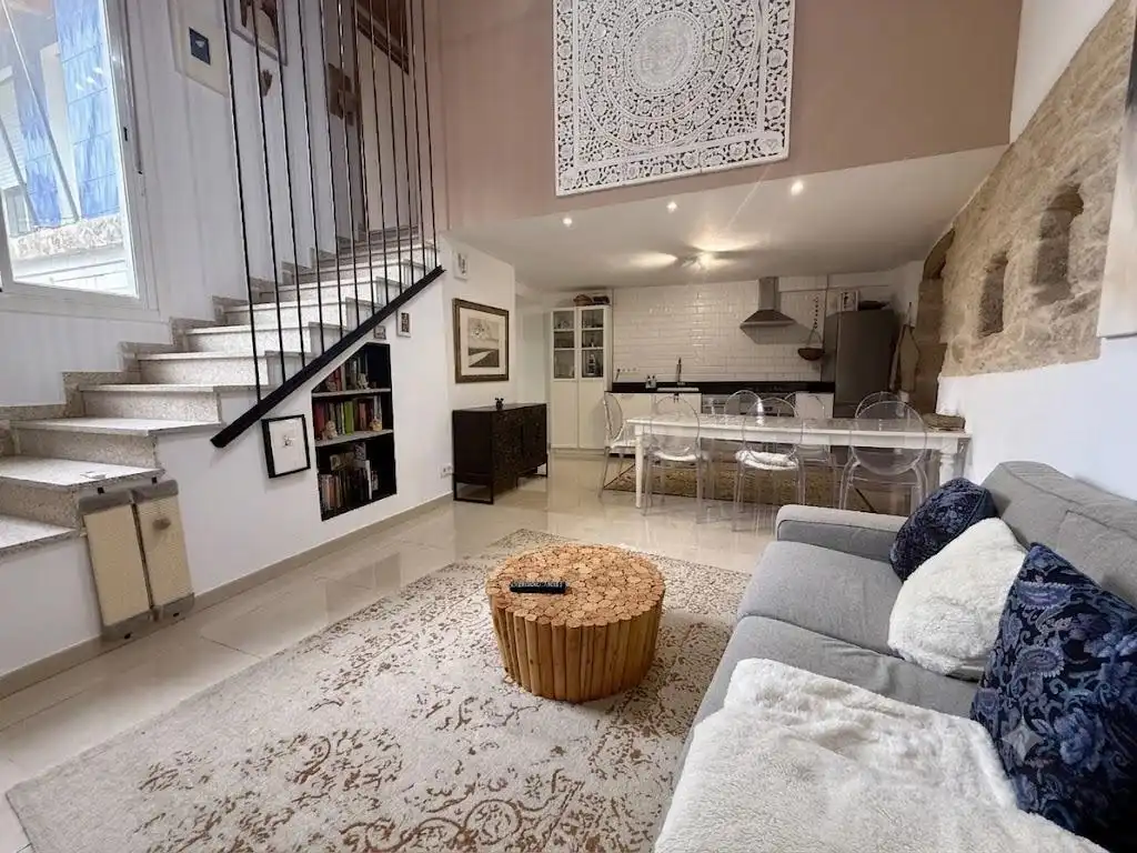 Sala de estar de Casa o chalet en venta en Sober con Jardín privado, Piscina y Amueblado
