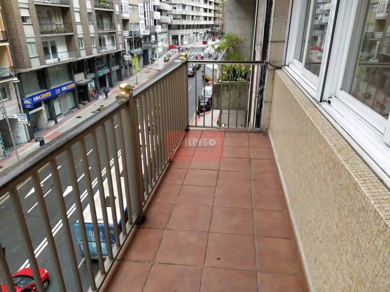 Terraza de Piso de alquiler en Ourense Capital  con Calefacción, Amueblado y Balcón