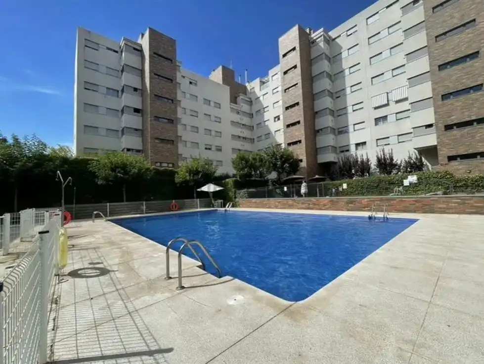 Swimming pool of Flat for rent in Madrid  with Air Conditioner, Heating and Private garden