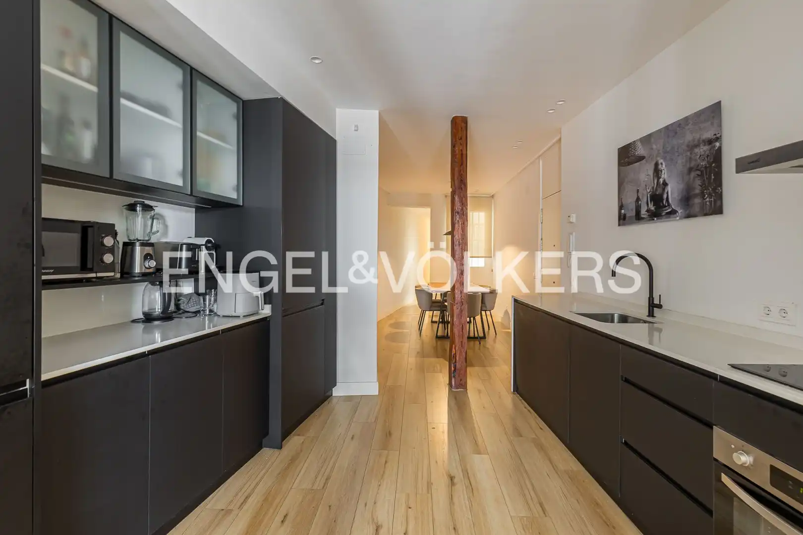 Kitchen of Flat for rent in Madrid  with Air Conditioner, Heating and Furnished