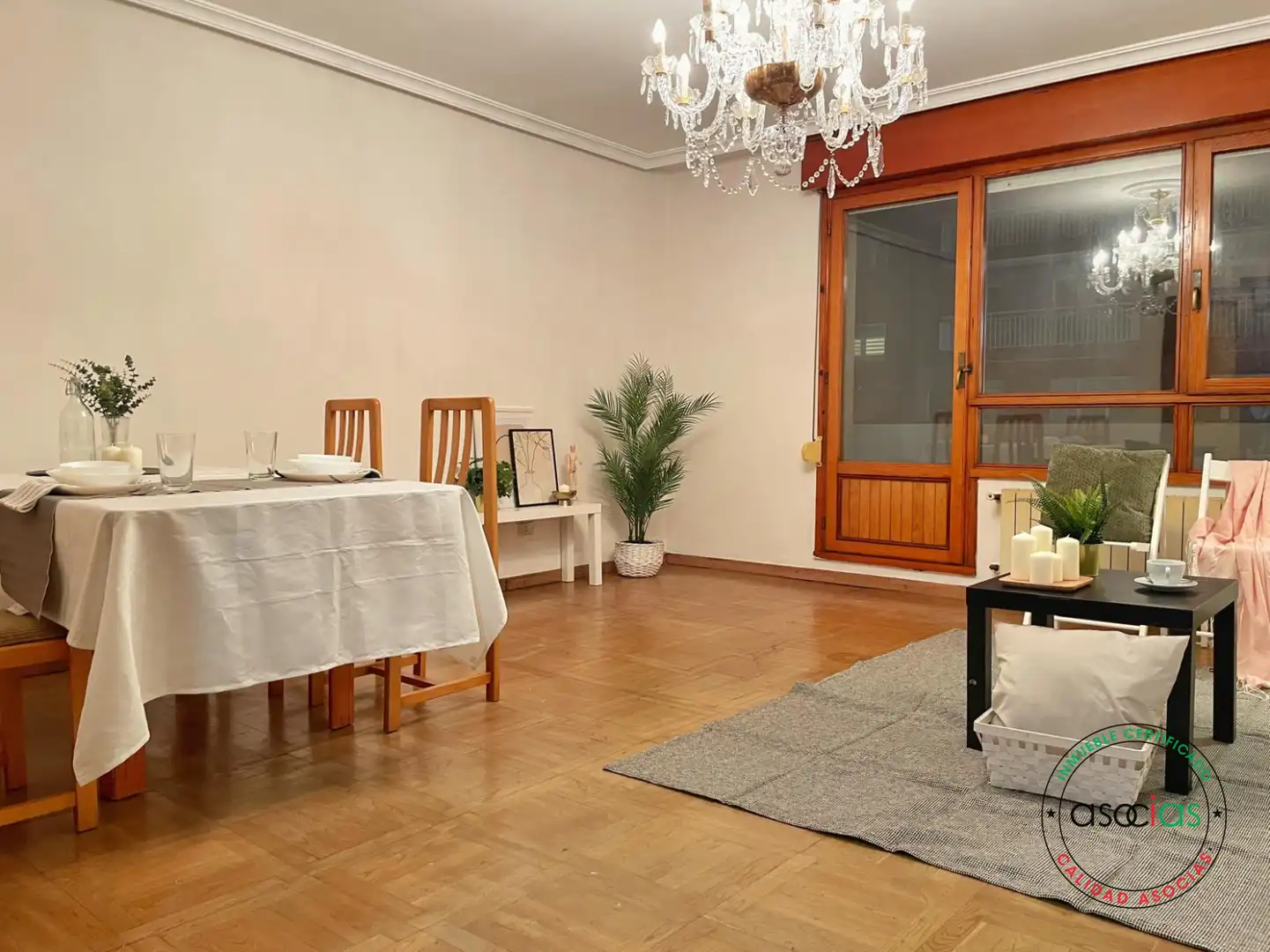 Esszimmer von Wohnung zum Verkauf in Gijón  mit Heizung, Privatgarten und Parkett