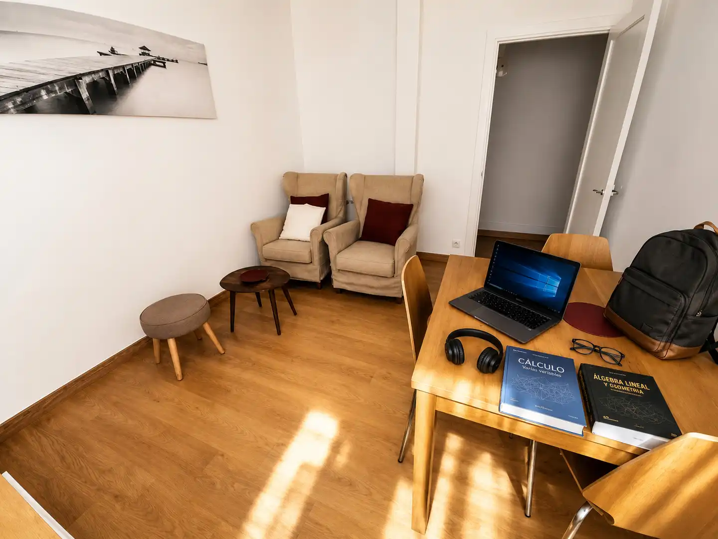 Wohnzimmer von Wohnung zur Miete in Santander mit Möbliert und Ofen