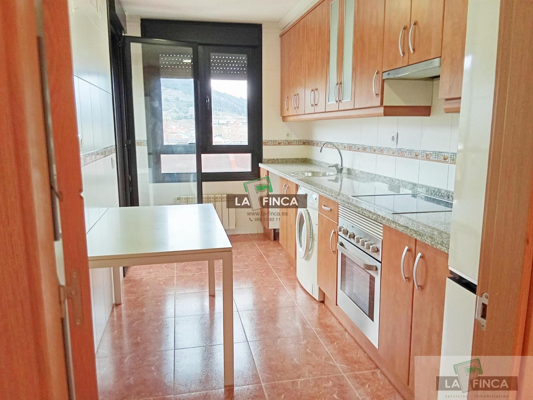 Cuina de Pis de lloguer en Oviedo  amb Calefacció, Parquet i Terrassa