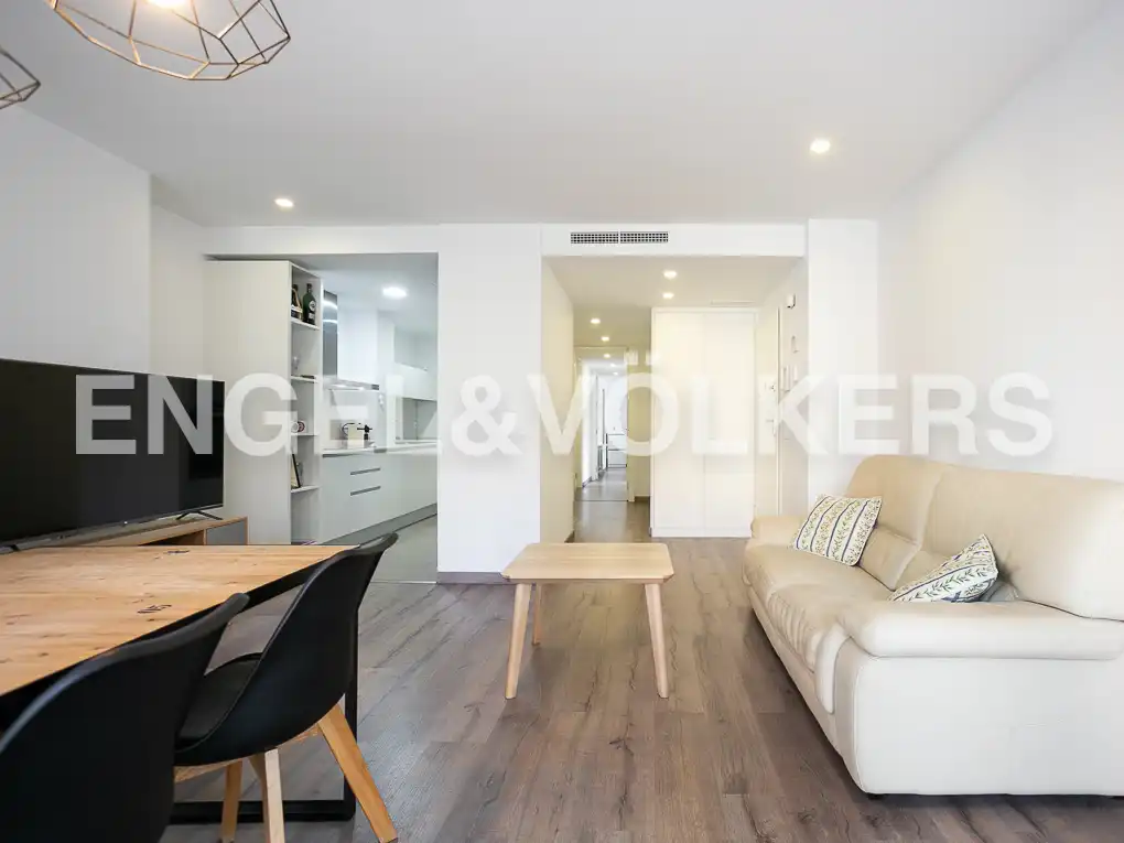 Wohnzimmer von Wohnung zur Miete in Valencia mit Klimaanlage, Heizung und Terrasse