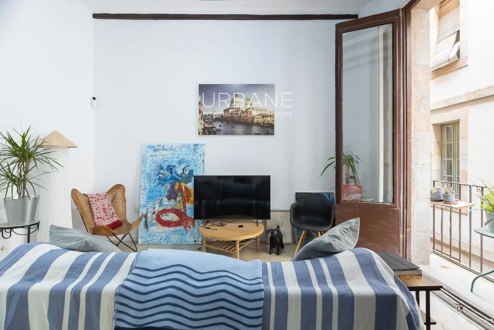 Sala d'estar de Pis de lloguer en Barcelona amb Aire condicionat, Calefacció i Terrassa