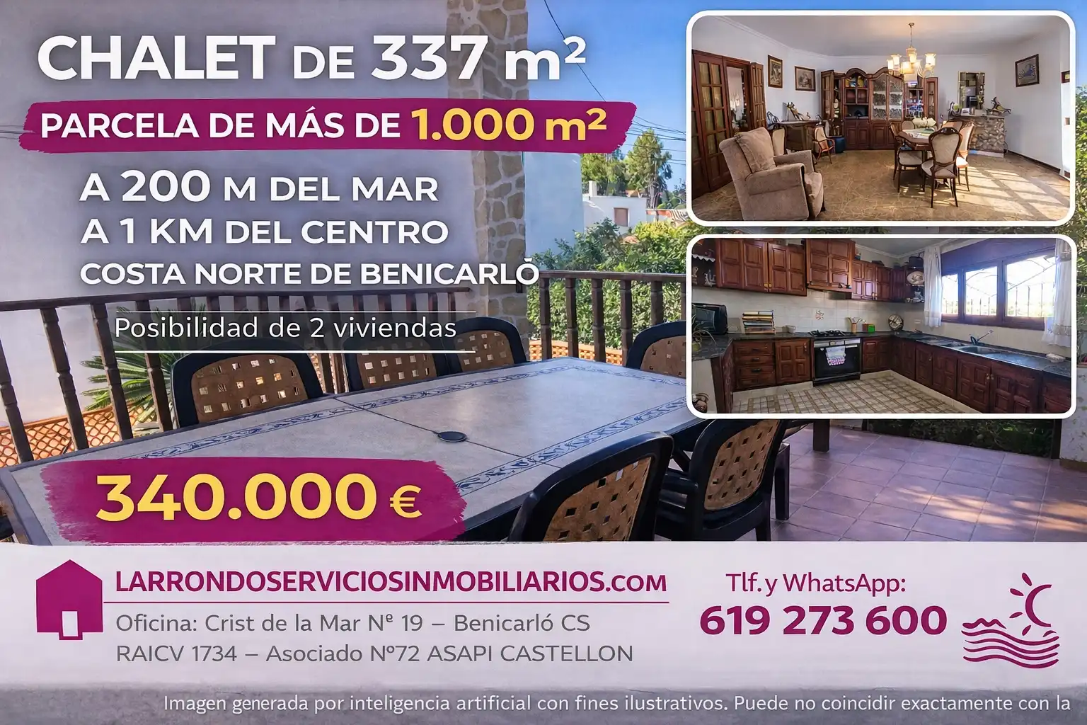 Chalet con jardín en venta en Mar Chica