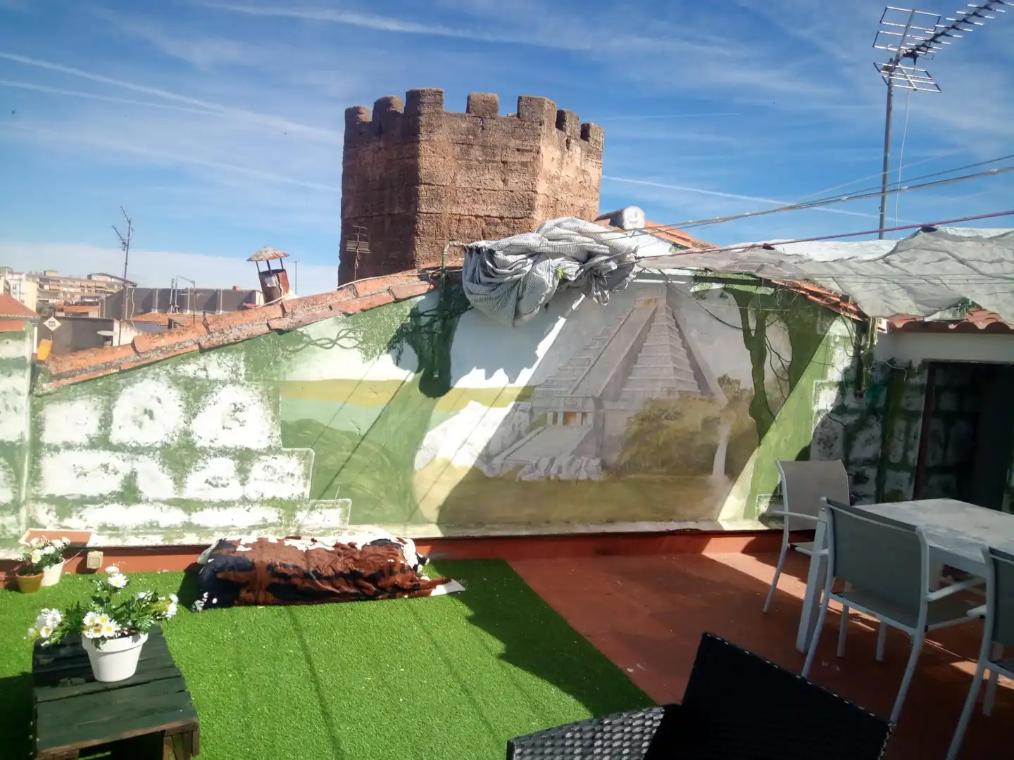 Terraza de Apartamento de alquiler en Cáceres con Terraza, Amueblado y Horno