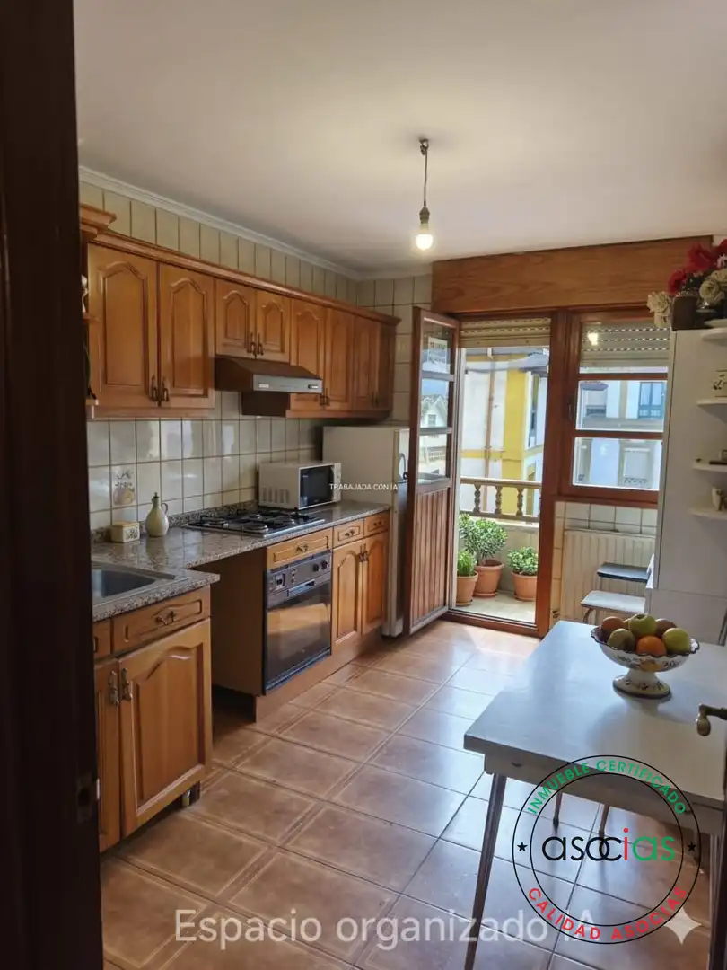 Kitchen of Flat for sale in Carreño  with Heating, Parquet flooring and Terrace