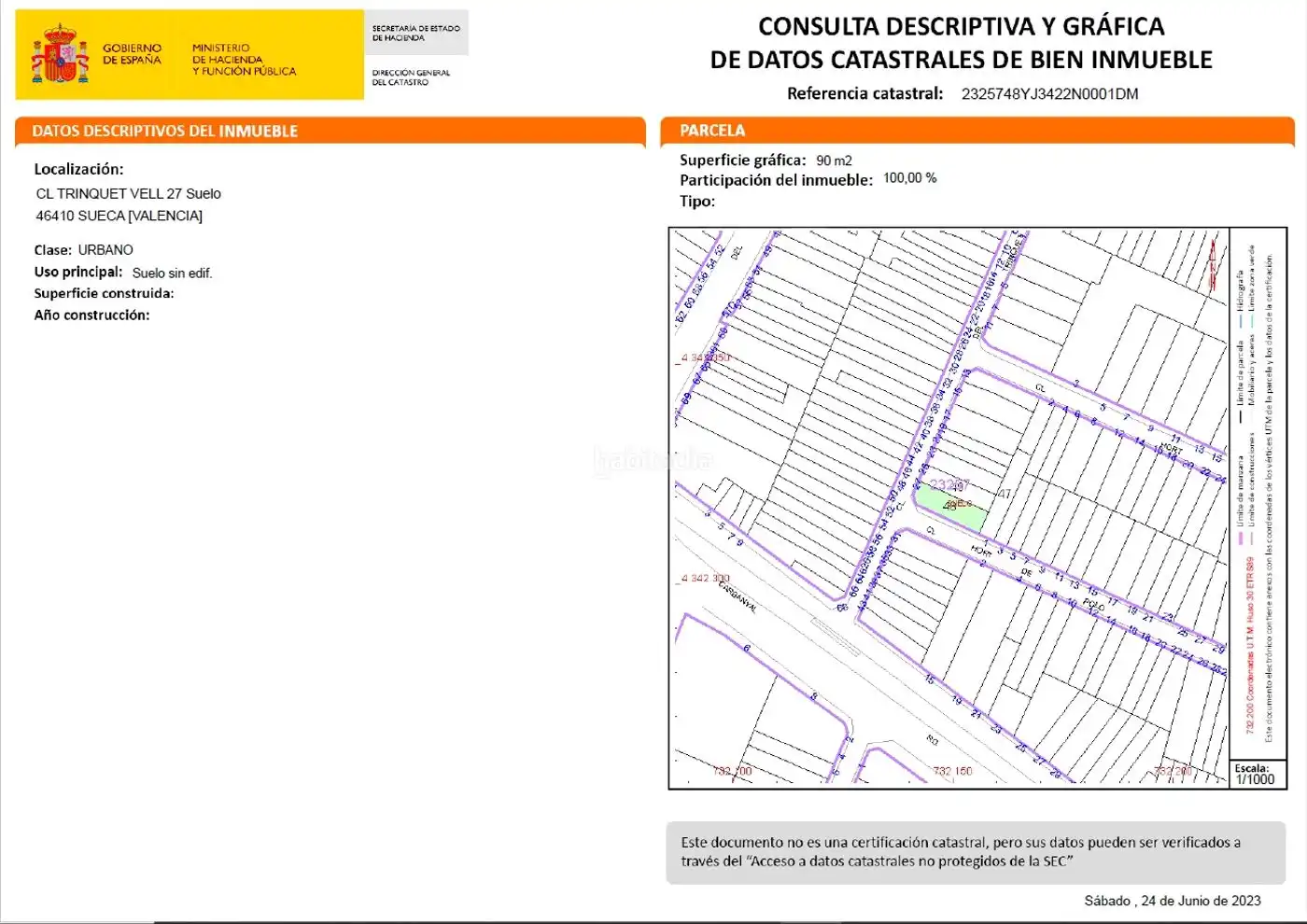 Residential land for sale in Carrer del Trinquet Vell 25