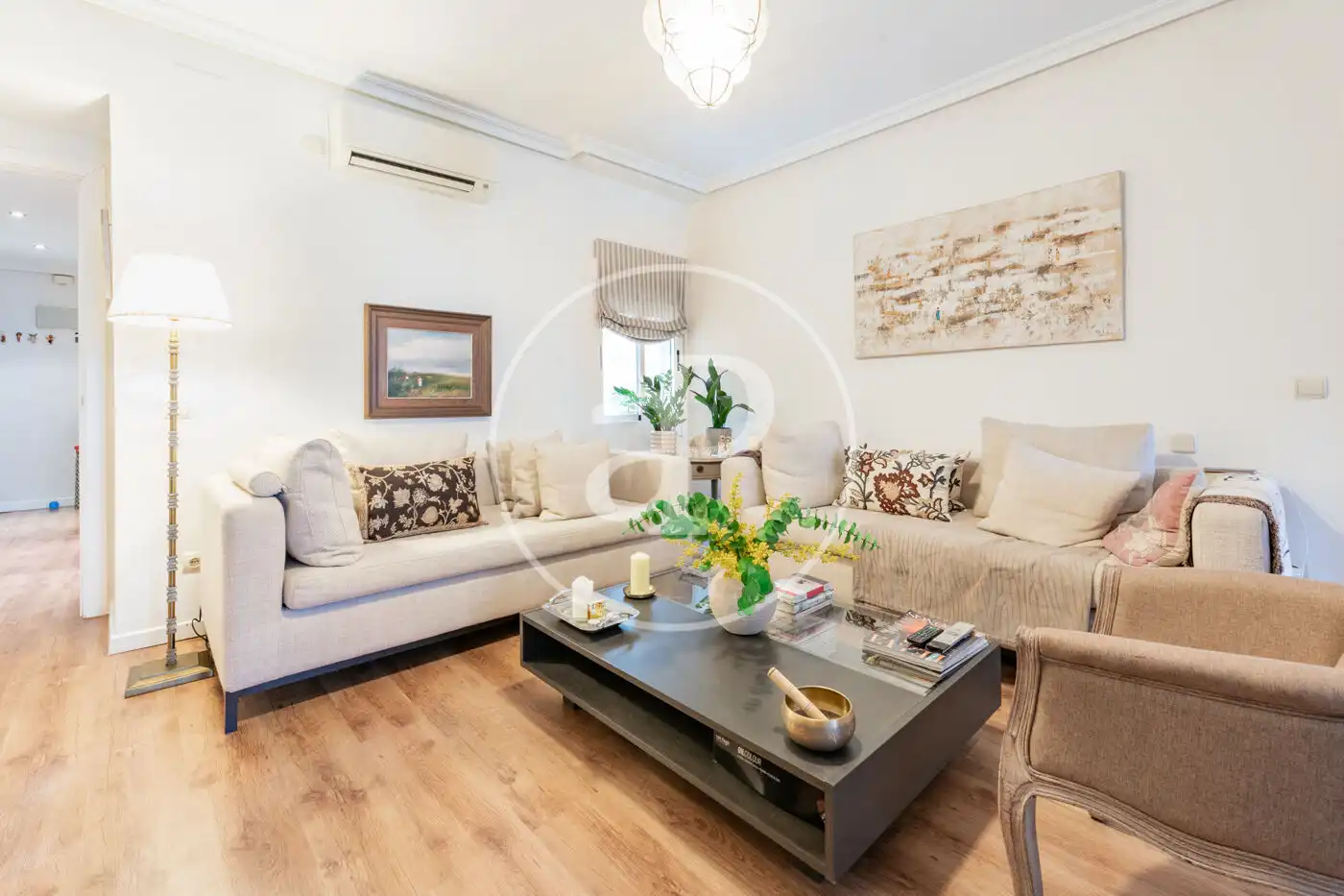 Sala de estar de Piso en venta en  Madrid Capital con Aire acondicionado, Calefacción y Balcón