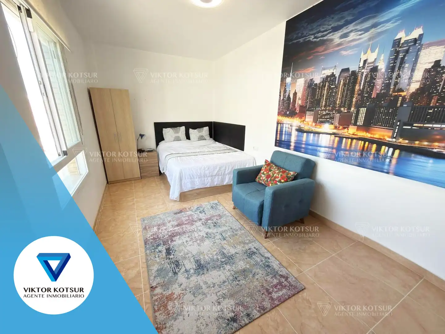 Schlafzimmer von Wohnung zum Verkauf in Roquetas de Mar mit Klimaanlage, Terrasse und Möbliert