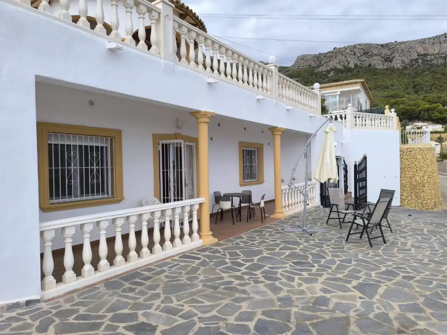 Terrace of Flat for sale in Calpe / Calp  with Air Conditioner, Private garden and Swimming Pool