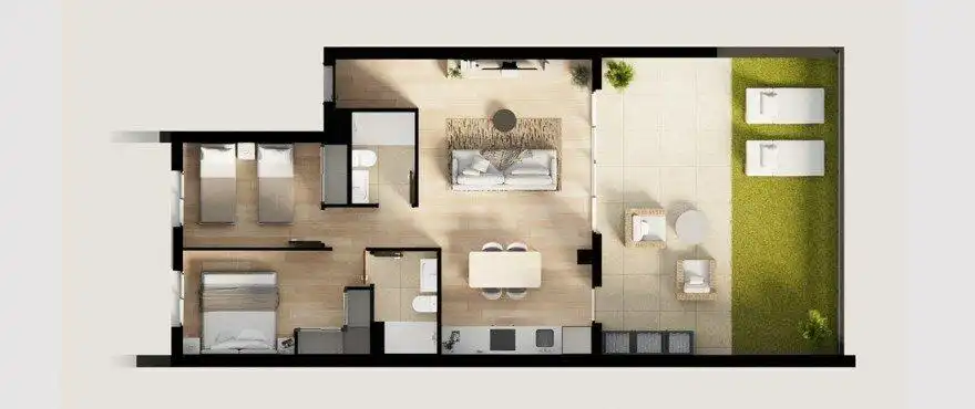 Einfamilien-Reihenhaus zum Verkauf in Cala Palmera - Atrium