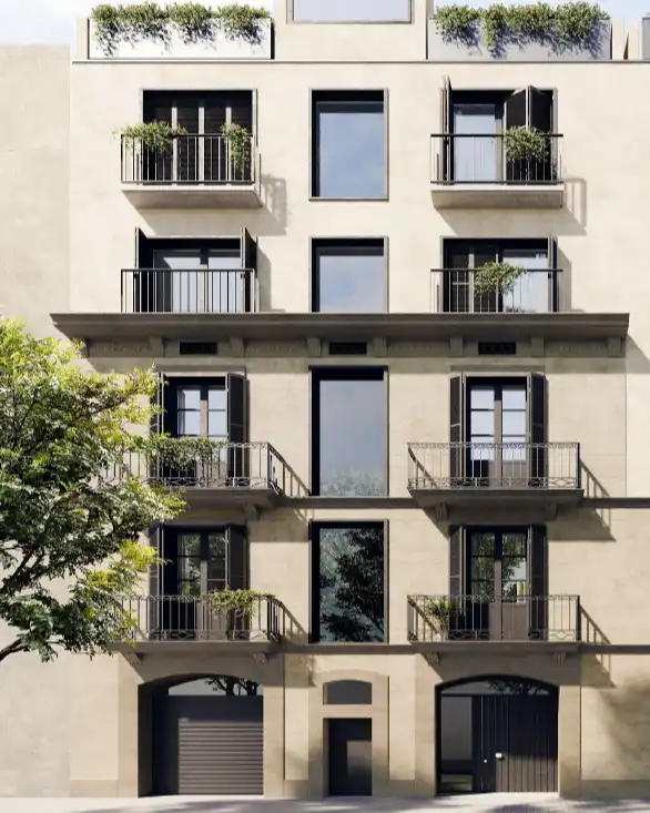 Vista exterior de Piso en venta en Barcelona con Aire acondicionado, Calefacción y Parquet