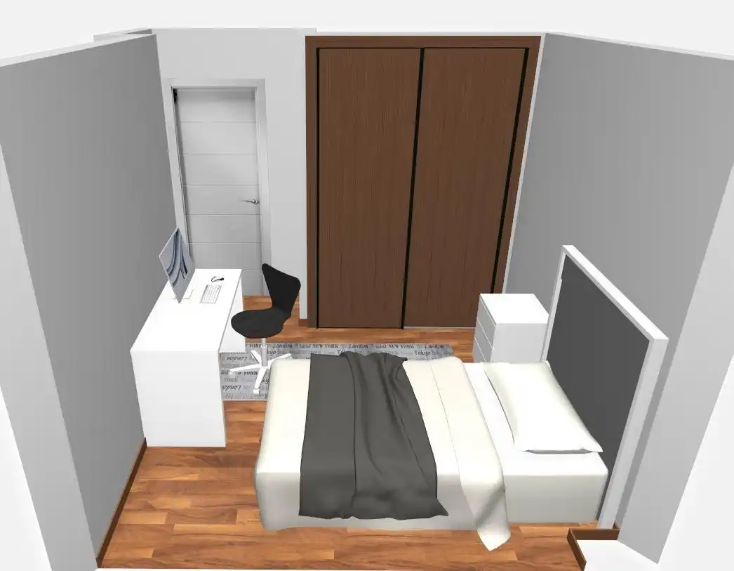Bedroom of Flat for rent in Vigo   with Heating, Parquet flooring and Furnished