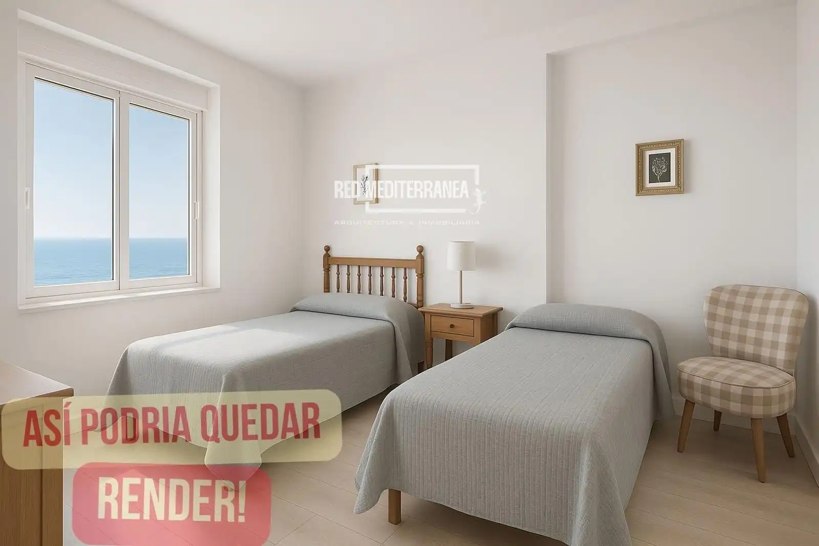 Schlafzimmer von Wohnung zum Verkauf in Gandia mit Klimaanlage, Heizung und Terrasse