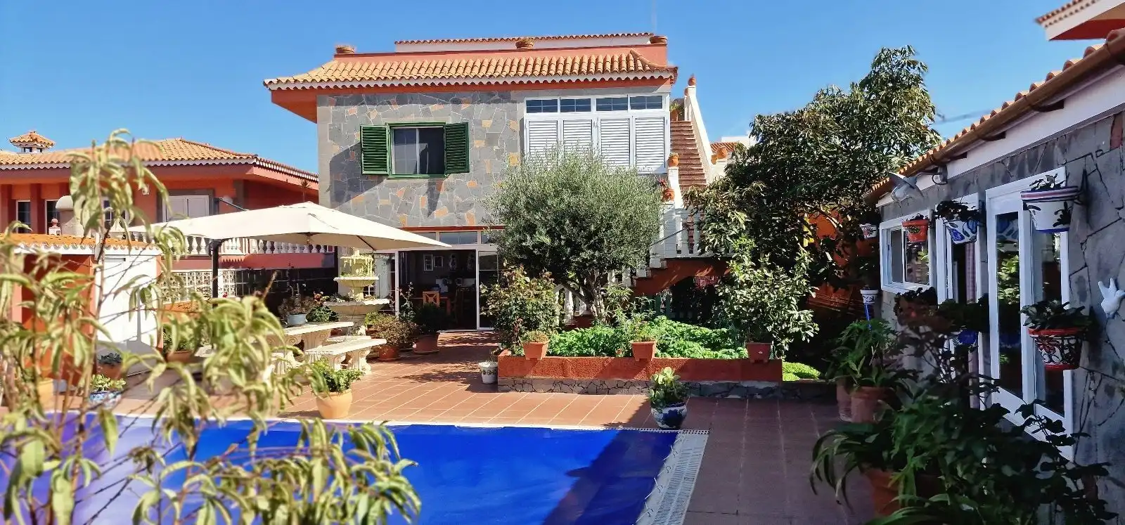 Jardín de Casa o chalet en venta en Firgas con Jardín privado, Piscina y Amueblado