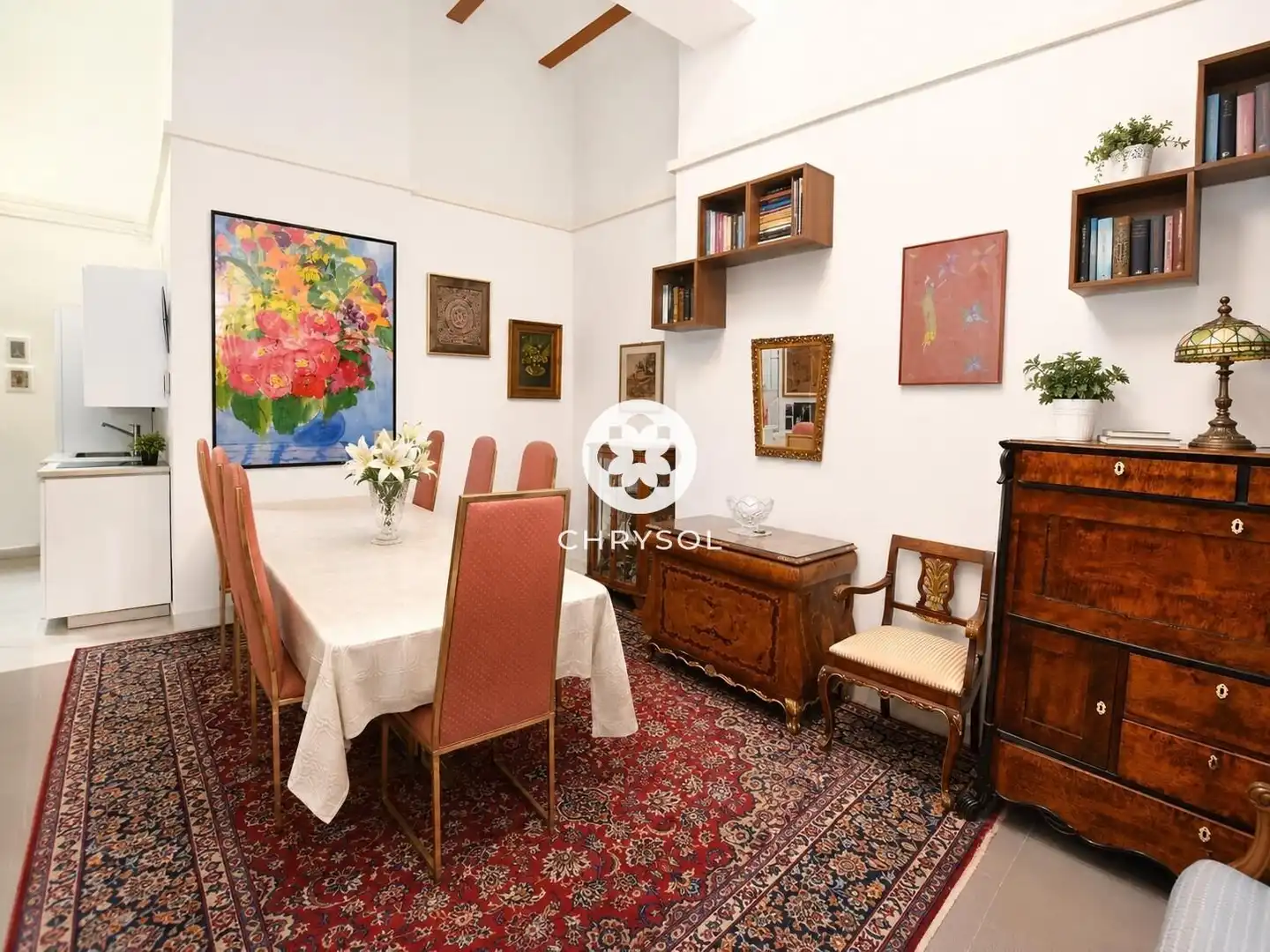 Esszimmer von Erdgeschoss zum Verkauf in Barcelona mit Klimaanlage und Heizung