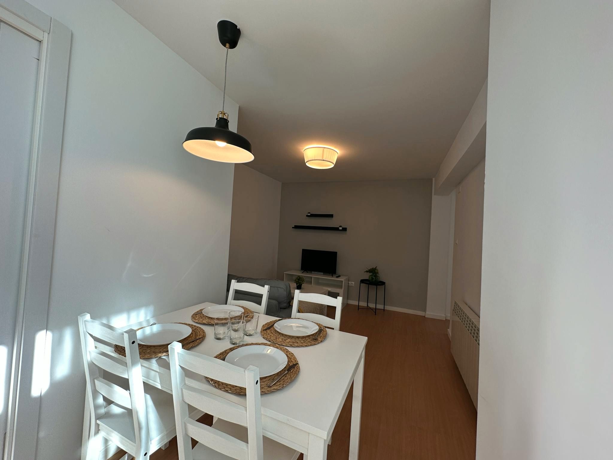 Dining room of Flat to rent in  Madrid Capital  with Heating, Furnished and Washing machine