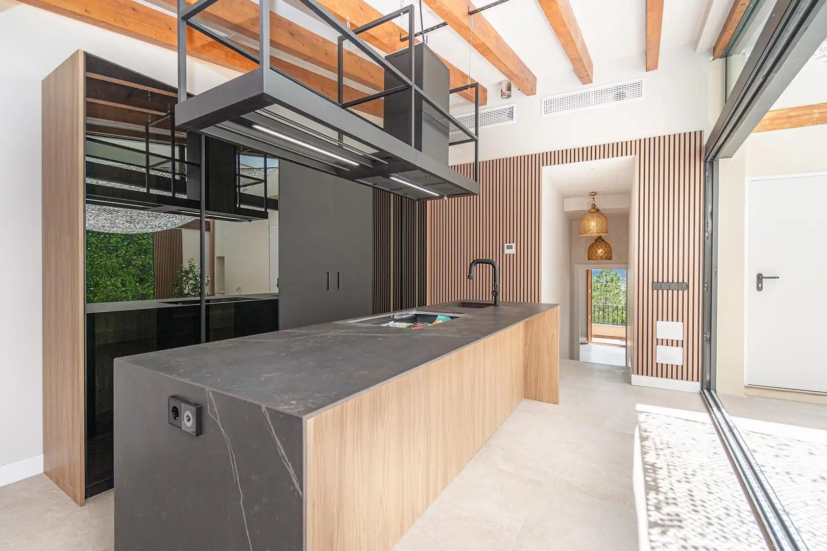 Kitchen of Ground floor for rent in Selva  with Air Conditioner, Heating and Terrace