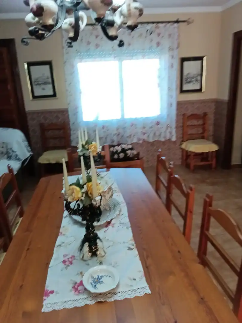 Comedor de Finca rústica en venta en Fuente Álamo de Murcia con Aire acondicionado, Jardín privado y Amueblado