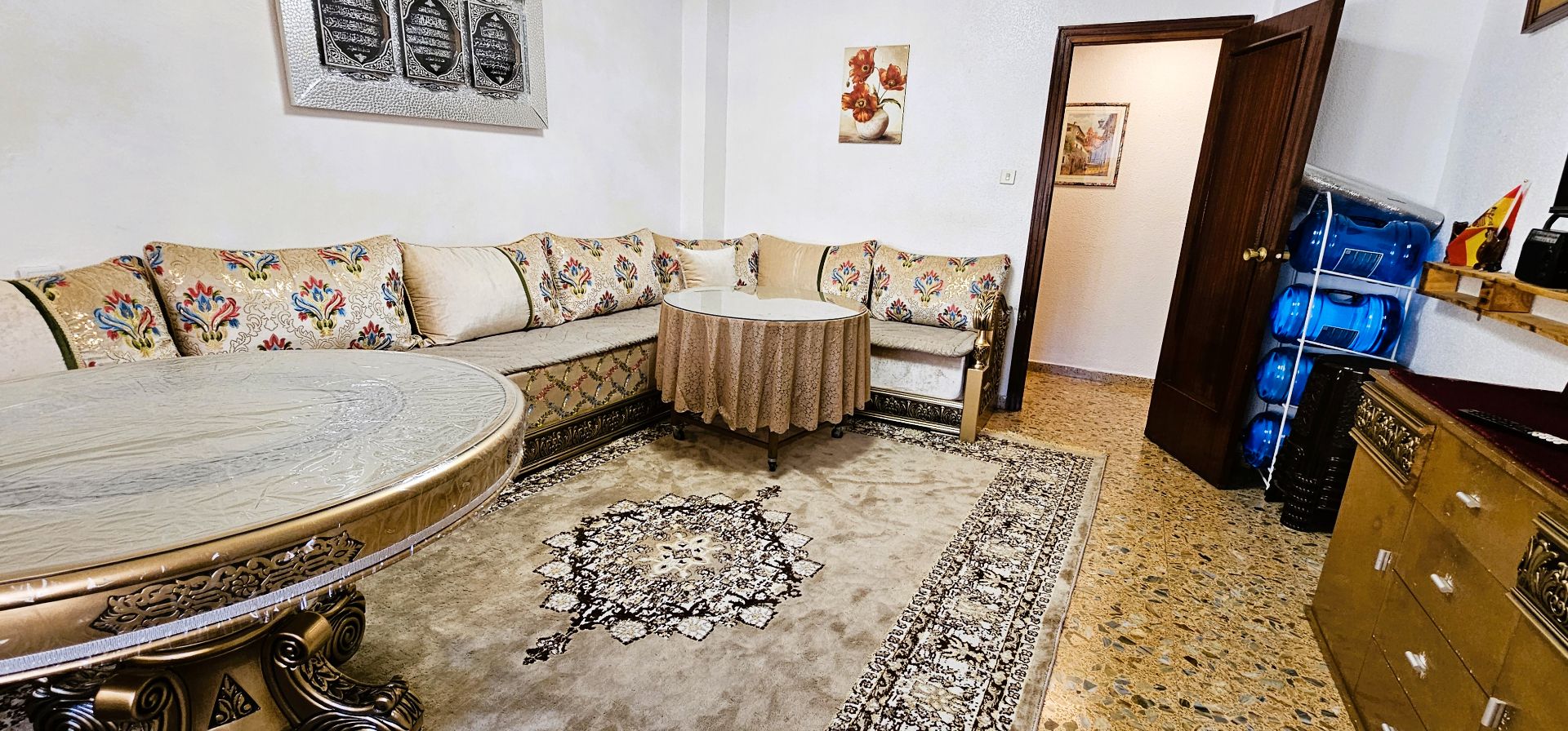 Wohnzimmer von Wohnung zum Verkauf in Totana mit Abstellraum, Möbliert und Waschmaschine