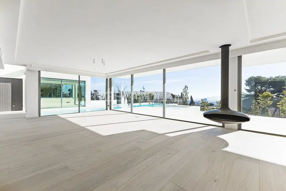 Sala de estar de Casa o chalet en venta en Barcelona con Aire acondicionado, Calefacción y Jardín privado