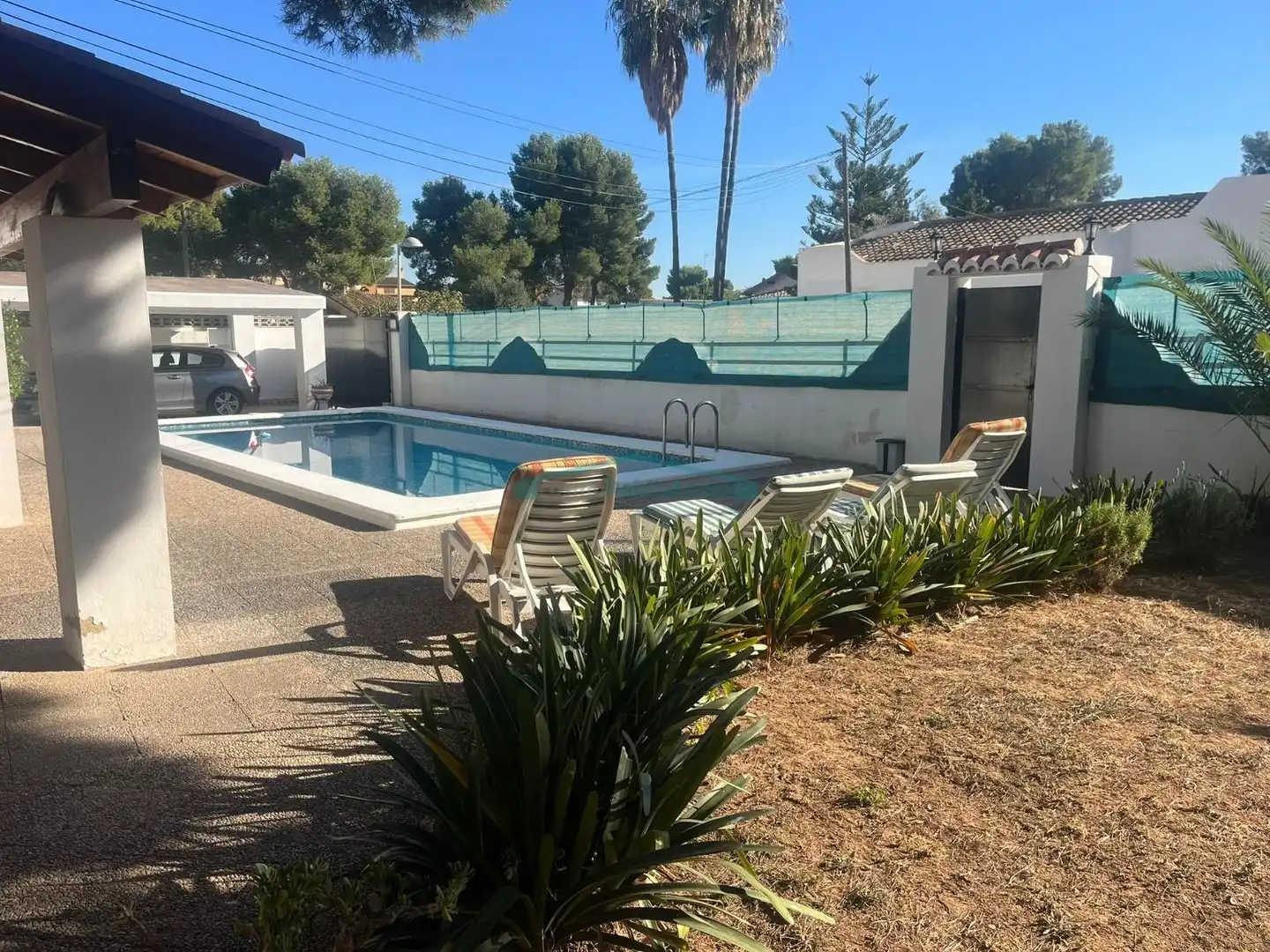 Piscina de Casa o xalet de lloguer en Paterna amb Aire condicionat, Jardí privat i Terrassa