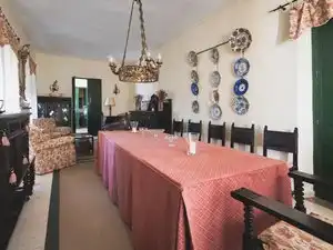 Menjador de Finca rústica en venda en Badajoz amb Jardí privat, Terrassa i Piscina