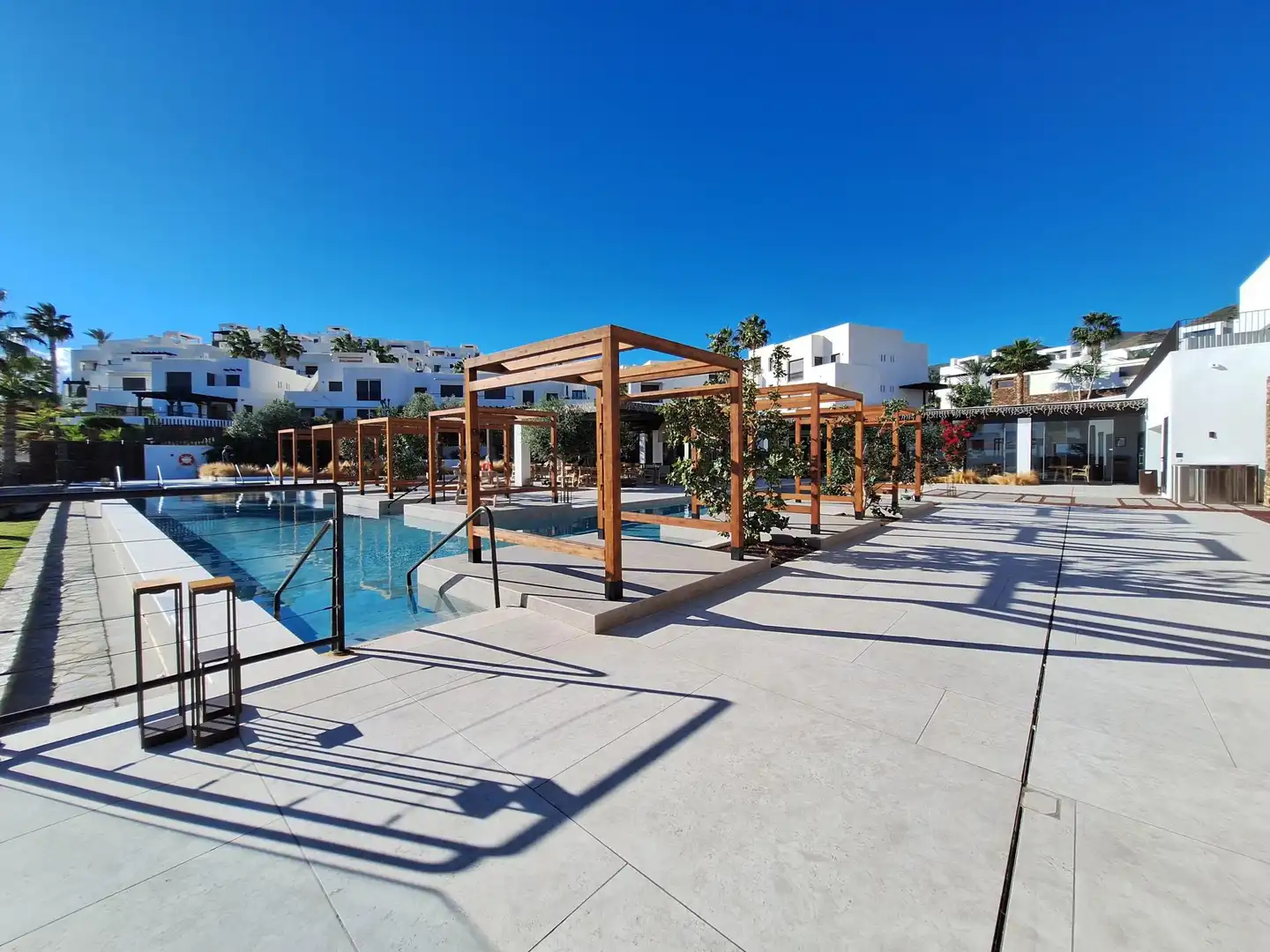 Terrasse von Wohnung zum Verkauf in Mojácar mit Klimaanlage, Terrasse und Gemeinschaftspool