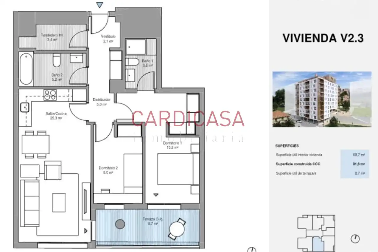 Flat for sale in Vigo   with Heating and Terrace