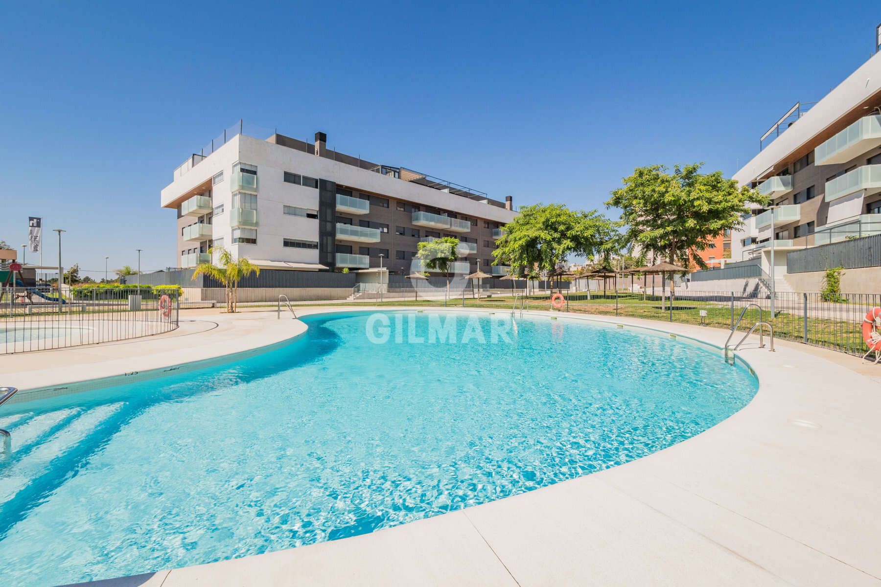 Swimming pool of Attic for sale in Mairena del Aljarafe  with Heating, Private garden and Storage room