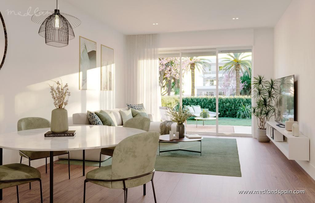 Sala d'estar de Apartament en venda en Monforte del Cid amb Aire condicionat, Calefacció i Jardí privat