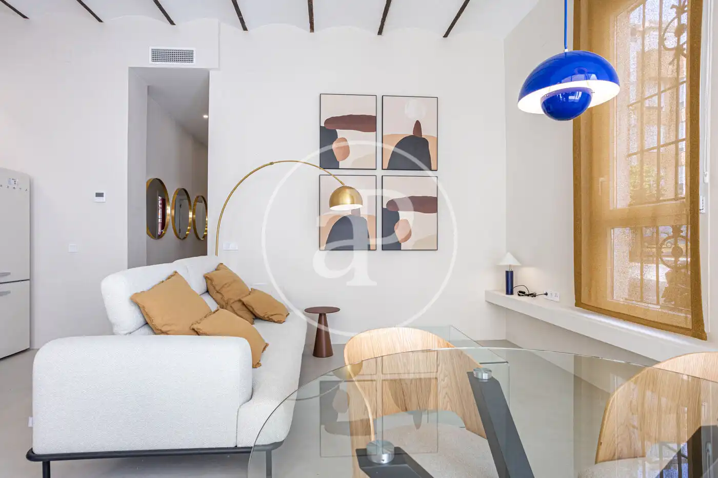 Sala d'estar de Pis de lloguer en Valencia amb Aire condicionat, Calefacció i Jardí privat