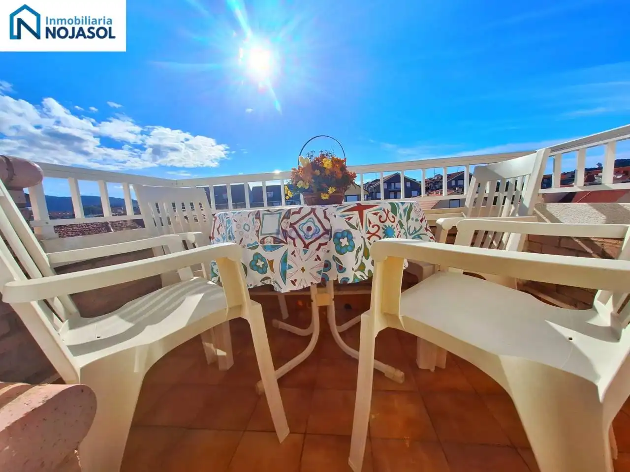 Terraza de Piso de alquiler en Noja con Terraza y Amueblado
